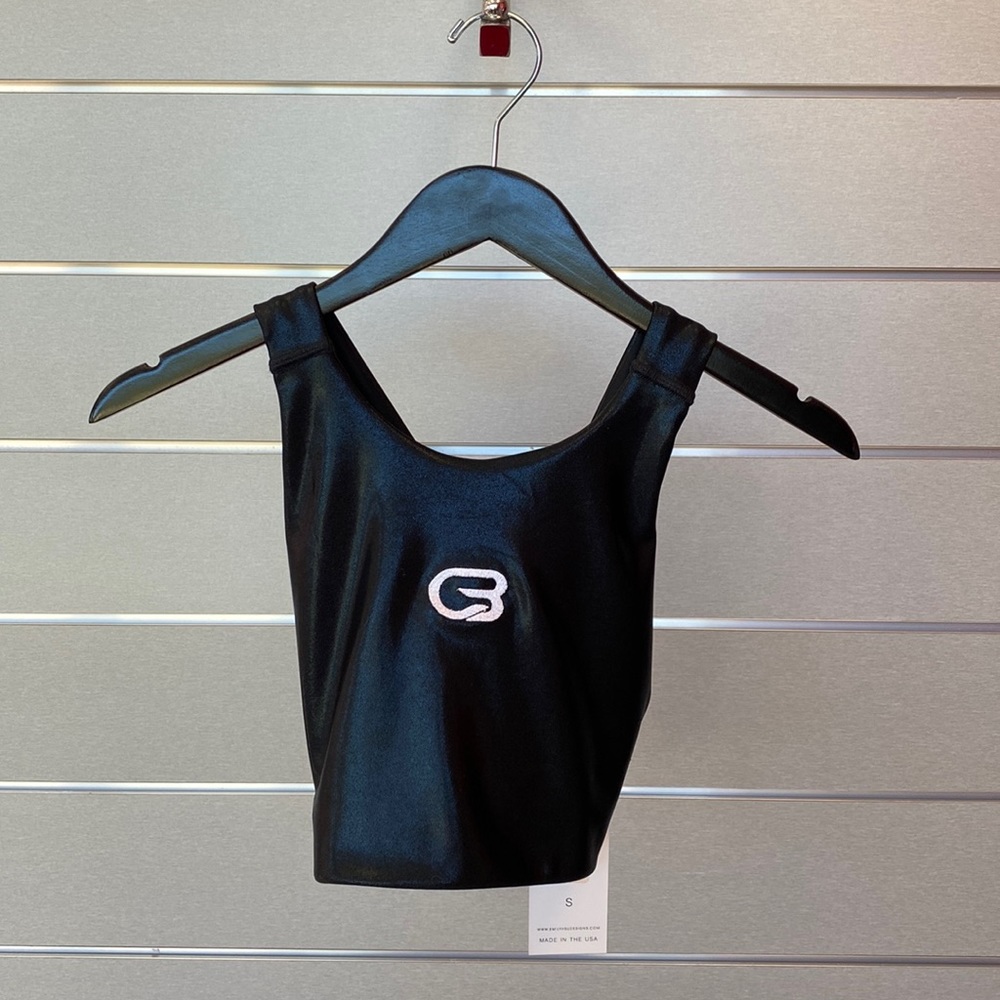 Emily Hsu CycleBar Sports Bra - Jet Black Shimmer - Small - NWT